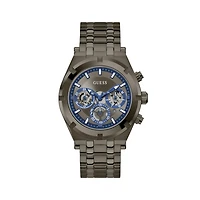 Guess Men's Grey Stainless Steel Multifunction Watch