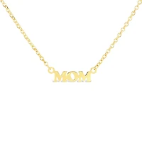 10K Yellow Gold 18" Mom Necklace