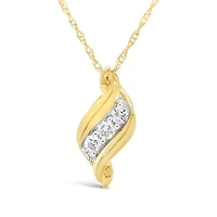 10K Yellow Gold 0.10CTW Diamond Pendant