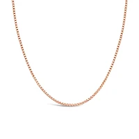 10K Rose Gold 20" 0.8mm Box Chain