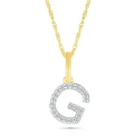10K Yellow Gold & Diamond "G" Initial Pendant
