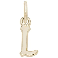 10K Yellow Gold Initial L Pendant