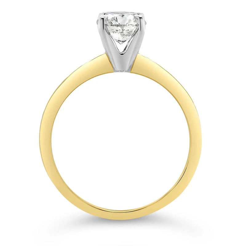 Glacier Fire 14K Yellow Gold 1.00CT Diamond Solitaire Ring