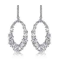 Reign Oval Cluster Earrings