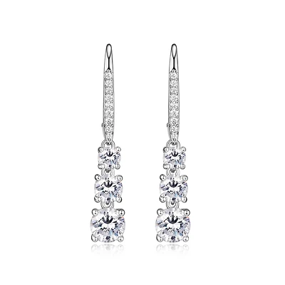 Reign Diamondlite Graduated Triple Stones Earrings