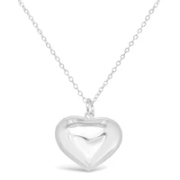 Sterling Silver Puffed Heart Pendant