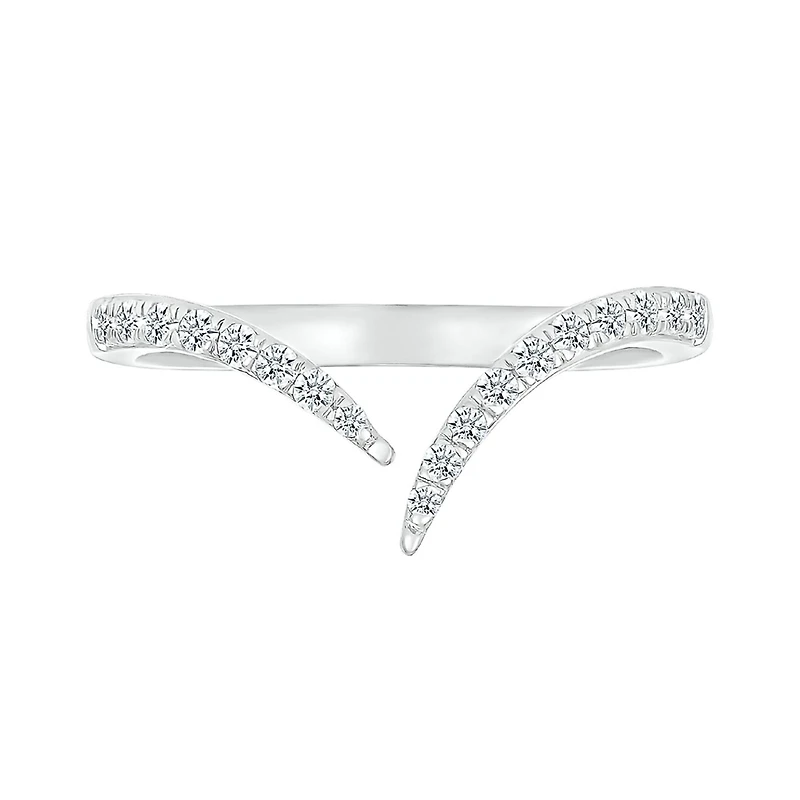 10K White Gold 0.18CTW Diamond Fashion Ring