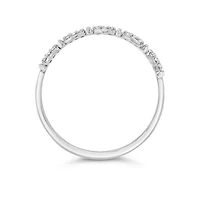 10K White Gold Diamond Stackable Ring