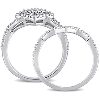 Julianna B Sterling Silver 0.27CTW Diamond Bridal Set