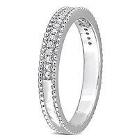 Julianna B Sterling Silver 0.10CTW Diamond Band