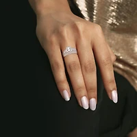 Julianna B Sterling Silver 0.33CTW Diamond Bridal Set