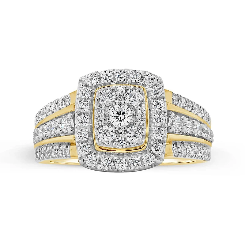 10K Yellow Gold 1.00CTW Diamond Fashion Ring