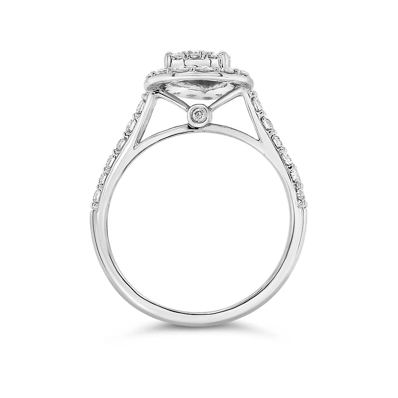 10K White Gold 1.25CTW Diamond Bridal Set