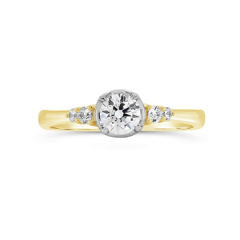 Glacier Fire 14K Yellow and White Gold 0.61CTW Canadian Diamond Bridal Ring