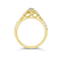 Glacier Fire 14K Yellow Gold 0.75CTW Canadian Oval Diamond Bridal Ring