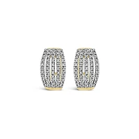 10K Yellow Gold 0.25CTW Diamond Hoop Earrings