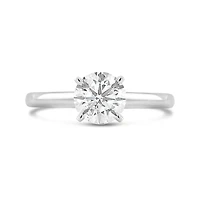 14K White Gold Lab Grown 1.00CT Diamond Solitaire Ring