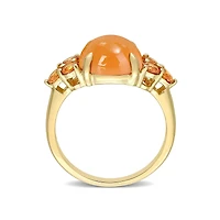 Julianna B 14K Yellow Gold Orange Moonstone & Sapphire Ring