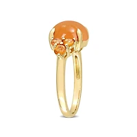 Julianna B 14K Yellow Gold Orange Moonstone & Sapphire Ring
