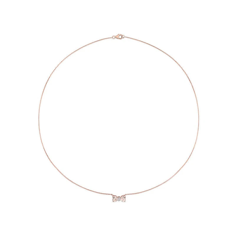 Julianna B 10K Rose Gold 0.015 CTW Diamond & Morganite Necklace