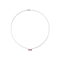 Julianna B 10K White Gold 0.015 CTW Diamond & Pink Topaz Necklace