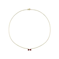 Julianna B 10K Yellow Gold 0.015 CTW Diamond & Garnet Necklace