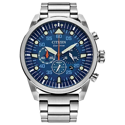 Citizen Men's Eco-Drive Avion Stainless Steel Watch