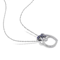 Julianna B 10K White Gold Sapphire Fashion Pendant With Chain