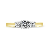 Charmed By Richard Calder 14K Yellow Gold 0.81CTW Diamond Three Stone Ring