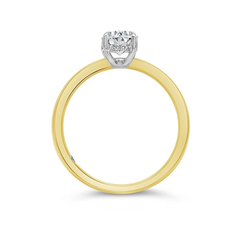 Charmed By Richard Calder 14K Yellow Gold 1.09CTW Oval Diamond Engagement Ring