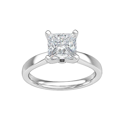 New Brilliance 14kt White Gold Lab Grown 1.50CT Diamond Solitaire Ring
