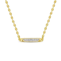 Julianna B Yellow Plated Sterling Silver Created White Sapphire Necklace