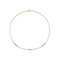 Julianna B Yellow Plated Sterling Silver Created White Sapphire Necklace