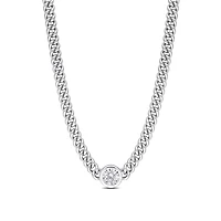 Julianna B Sterling Silver Created White Sapphire Necklace