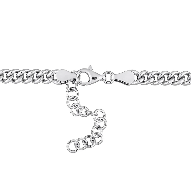 Julianna B Sterling Silver Created White Sapphire Necklace