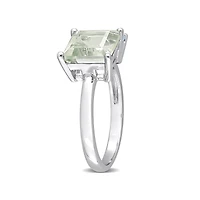 Julianna B Sterling Silver Green Quartz & Blue Topaz Ring