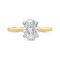 New Brilliance Lab Grown 1.57CTW Oval Cut Diamond Ring in 14K Yellow Gold