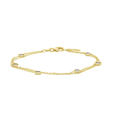 10K Yellow Gold 7" + 1" Extender Precious Metals By The Yard Bracelet