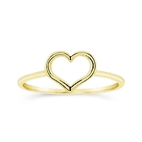 10K Yellow Gold Open Heart Ring