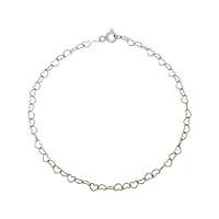 Sterling Silver 7" - 8" Adjustable Heart Link Bracelet