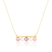 Gold Plated Sterling Silver Freshwater Pearl Necklace