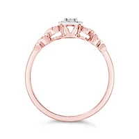 10K Rose Gold 0.10CTW Diamond Promise Ring