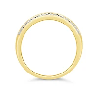 10K Yellow Gold 0.23CTW Diamond Double Row Stackable Ring