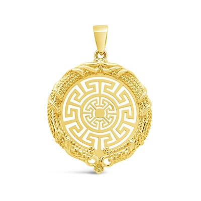10K Yellow Gold Medallion Pendant