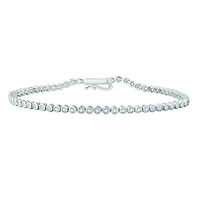 10K White Gold 1.00CTW Diamond Tennis Bracelet