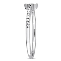 Julianna B Sterling Silver Diamond Promise Ring