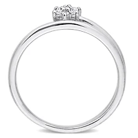 Julianna B Sterling Silver Diamond Promise Ring