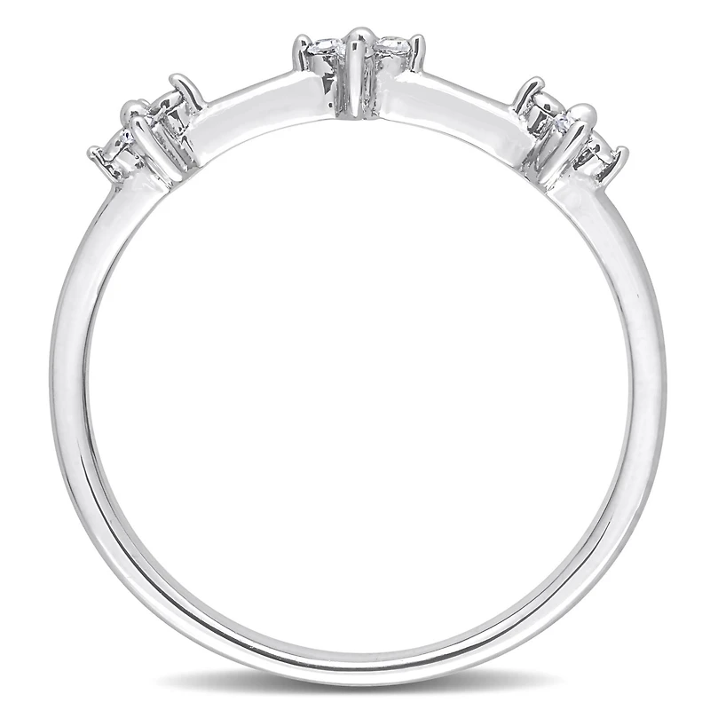 Julianna B Sterling Silver Diamond Promise Ring