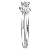 Julianna B Sterling Silver Diamond Promise Ring