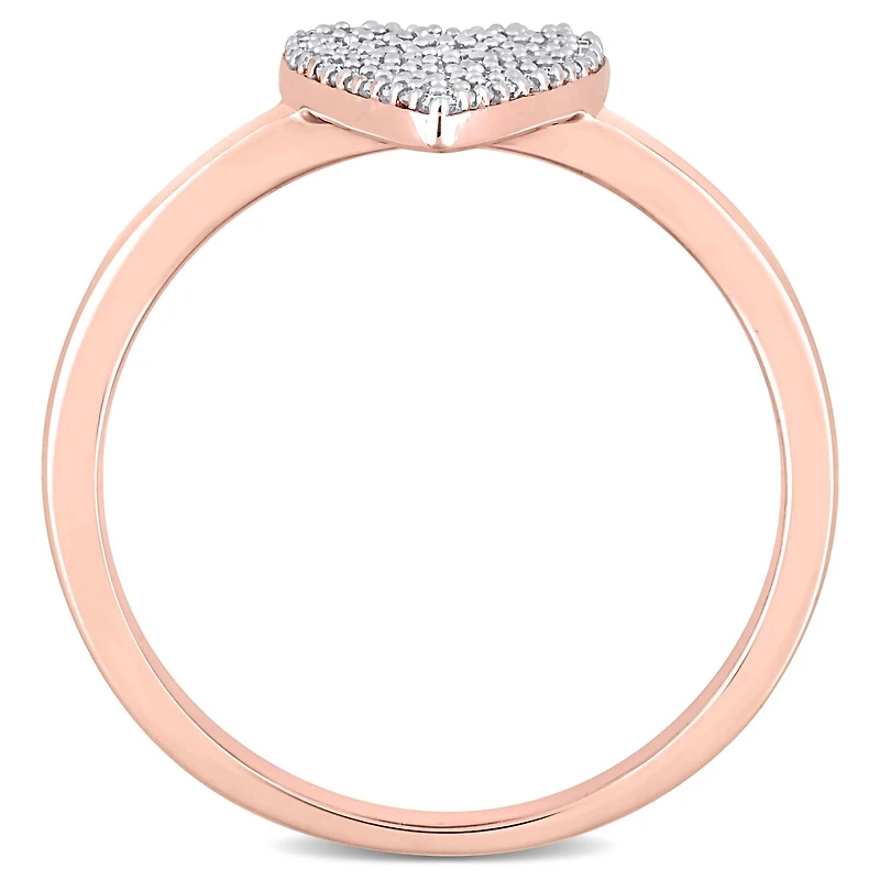 Julianna B 10K Rose Gold .21CTW Diamond Heart Ring
